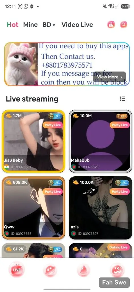 Cat Stream — Live Streaming App Source Code