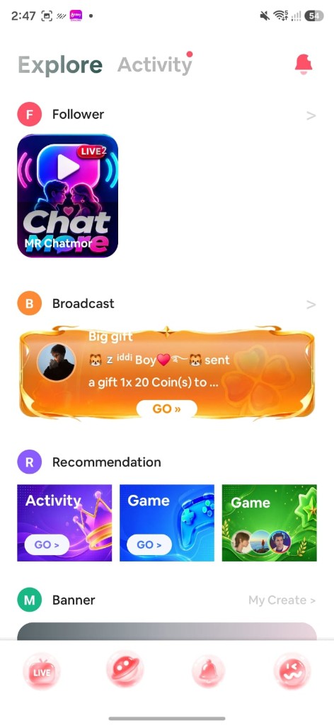 Live Stream Enterprise — Explore & Chat