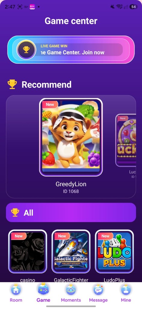 Voice Party — Game Center & Mine