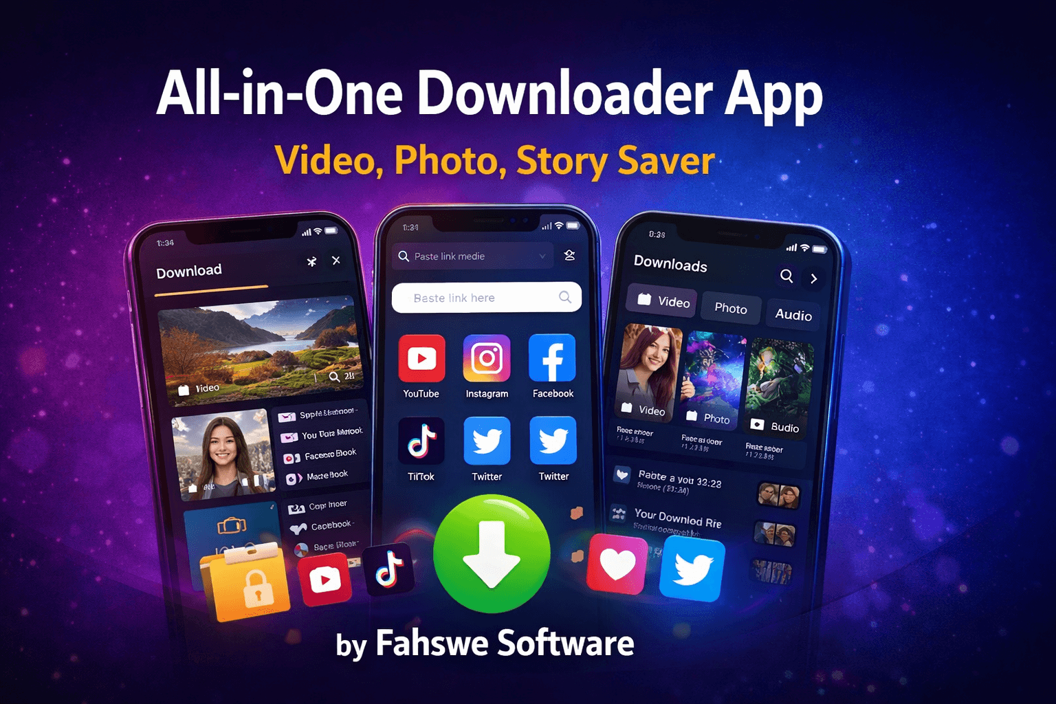All-in-One Downloader App Development | Fahswe Software Company